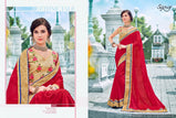 Saroj Majestic Vol-3 Moss chiffon Sarees with Heavy Blouse Catalog Collection