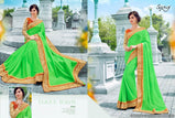 Saroj Majestic Vol-3 Moss chiffon Sarees with Heavy Blouse Catalog Collection