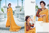Saroj Majestic Vol-3 Moss chiffon Sarees with Heavy Blouse Catalog Collection