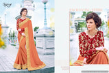 Saroj Majestic Vol-3 Moss chiffon Sarees with Heavy Blouse Catalog Collection