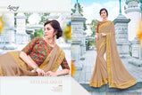 Saroj Majestic Vol-3 Moss chiffon Sarees with Heavy Blouse Catalog Collection