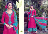 Radhika Fashion Aasya silk cotton print with self embroidery work Dress material Catalog Collection