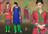 Sadaa one 2 one Two Top One Bottom Concept Cotton Dresses Catalog