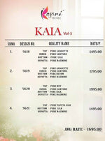 Kesari Trndz Kaia Vol-5 Fancy Designer Salwar Suit Catalog Collection