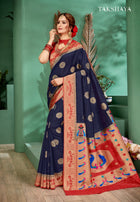 Takshaya Devika Pathani Dola Silk Festive Wear Saree Catalog Collection