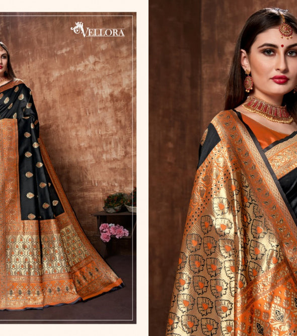 Vellora 7 Kashmiri Silk Banarasi Silk Fabric Festive Wear Saree Catalog Collection