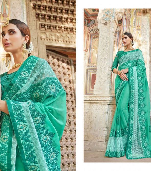 Kalista Utsav Heavy Georgette Festive Wear Designer Saree Caatalog Collection
