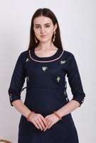 Alpha Queen Vol-12 Weaving Cotton casual and stylish look Straight Side Cut Kurti Catalog