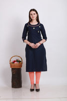 Alpha Queen Vol-12 Weaving Cotton casual and stylish look Straight Side Cut Kurti Catalog