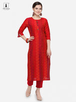 Alpha Queen Vol-6 Cotton Silk Straight Kurti Catalog Collection