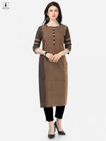 Alpha Queen Vol-11 Weaving Cotton casual look Kurti Catalog Collection