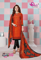 Devi Prints Sixer Vol-10 Running Wear Printed Cotton Suits Catalog