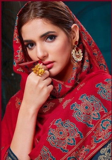 SMC Eliza Gold Foil Print Pure Cotton with Premium gold foil print Dress Material Catalog