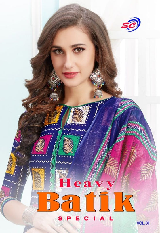 SC Heavy Batik Special Vol-1 Batik Print Cotton Dress Material Catalog Collection