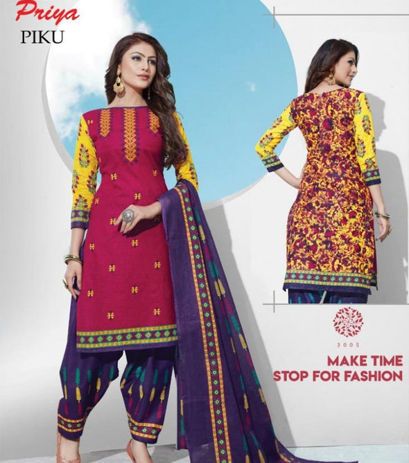 JS Priya Piku Vol-3 Printed Cotton Dress Material Catalog Collection