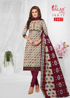 Balaji Ikkat Vol-2 Printed Cotton Dress Material Catalog Collection