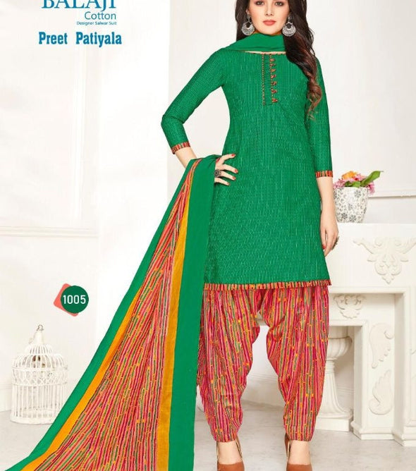 Balaji Preet Patiyala Printed Cotton Dresses Catalog Collection