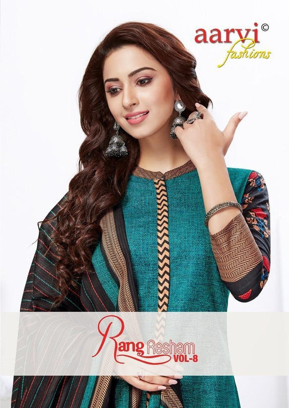 Aarvi Rang Resham Vol-8 Printed Cotton Dress Material Catalog