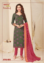 Aarvi Bandhej vol-4 Bandhani Print Cotton Salwar Suit Catalog Collection