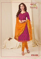 Aarvi Bandhej vol-4 Bandhani Print Cotton Salwar Suit Catalog Collection