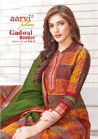 Aarvi Gadwal Border Vol-5 Printed Cotton Salwar Suit Catalog Collection