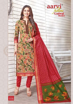 Aarvi Gadwal Border Vol-5 Printed Cotton Salwar Suit Catalog Collection