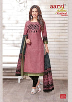 Aarvi Gadwal Border Vol-5 Printed Cotton Salwar Suit Catalog Collection