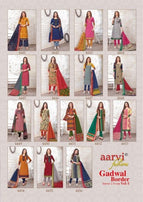 Aarvi Gadwal Border Vol-5 Printed Cotton Salwar Suit Catalog Collection