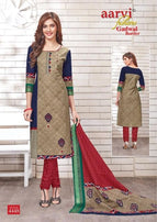Aarvi Gadwal Border Vol-5 Printed Cotton Salwar Suit Catalog Collection