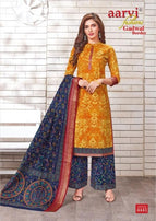 Aarvi Gadwal Border Vol-5 Printed Cotton Salwar Suit Catalog Collection