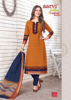 Aarvi Gadwal Border Vol-5 Printed Cotton Salwar Suit Catalog Collection