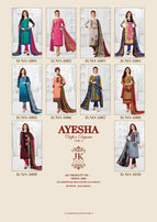 JK Ayesha Vol-4 Printed Cotton With Chiffon Dupatta Dress Material Catalog