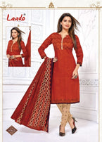 Laado Priyanka Vol-3 Unstich Printed Cotton Dress Material Catalog