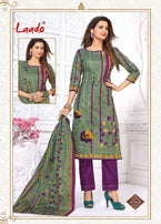 Laado Priyanka Vol-3 Unstich Printed Cotton Dress Material Catalog