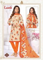 Laado Priyanka Vol-3 Unstich Printed Cotton Dress Material Catalog