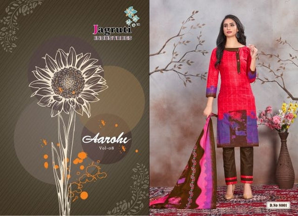 Jagruti Aarohi Vol-8 Printed Cotton Dress Material Catalog Colection