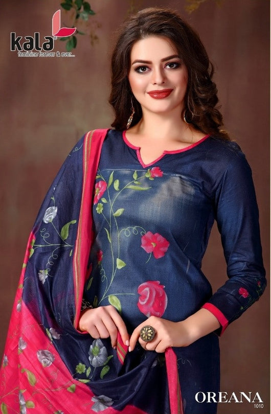 Kala Oreana Printed Cotton Dress Material Catalog Collection