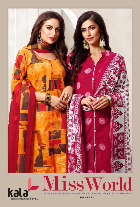 Kala Miss World Vol-2 Printed Cotton Dress Material Catalog Collection