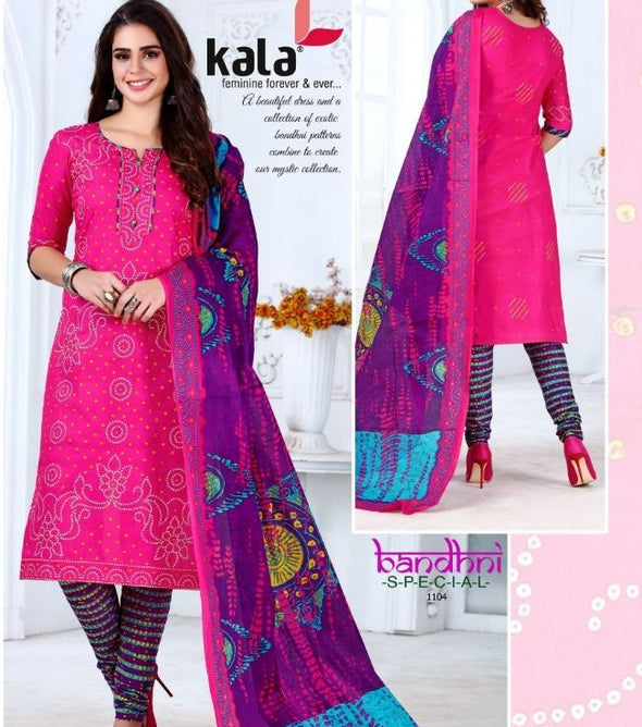 Kala Bandhani Special Printed Cotton Dress Material Catalog Collection
