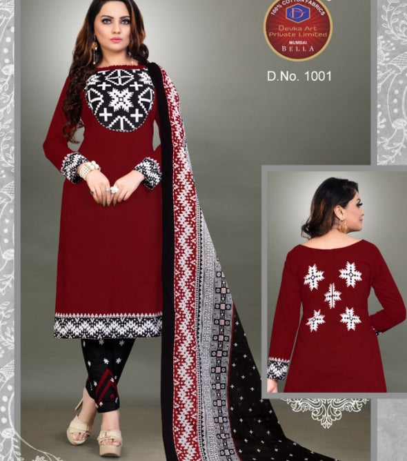 Bella Beauty By Devka art Printed Attractive Print Cotton Dress Material Catalog