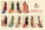 Moof Fashion Priya Vol-2 Embroidery Work Dress Material Catalog