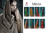Tanishk Fashion Mirza Pure Cotton Satin Glace With Gold Foil Suit Catalog