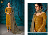 Tanishk Fashion Mirza Pure Cotton Satin Glace With Gold Foil Suit Catalog