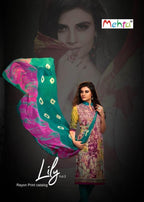 Mehta Lily Vol-3 Rayon Cotton Print Dress Material Catalog Collection