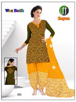 Girach Rayon Wax Batik Printed Dress Material Catalog Collection