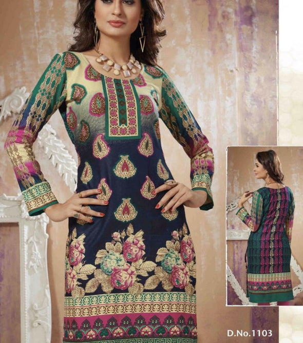 Kundan Kashmiri Unstich Kurti Fabrics Catalog Collection