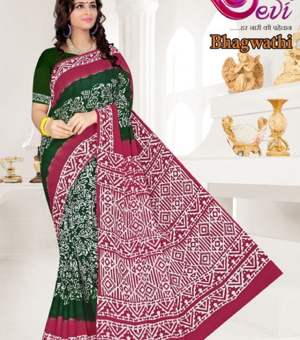 Devi Bhagwathi Mall-Mall Batik Saree Vol-3 Casual Wear Catalog Collection
