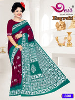 Devi Bhagwathi Mall-Mall Batik Saree Vol-3 Casual Wear Catalog Collection