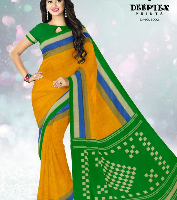 Deeptex Ikkat Special Vol-3 Cotton Saree Running wear Casual Catalog Collection