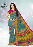 Deeptex Ikkat Special Vol-3 Cotton Saree Running wear Casual Catalog Collection